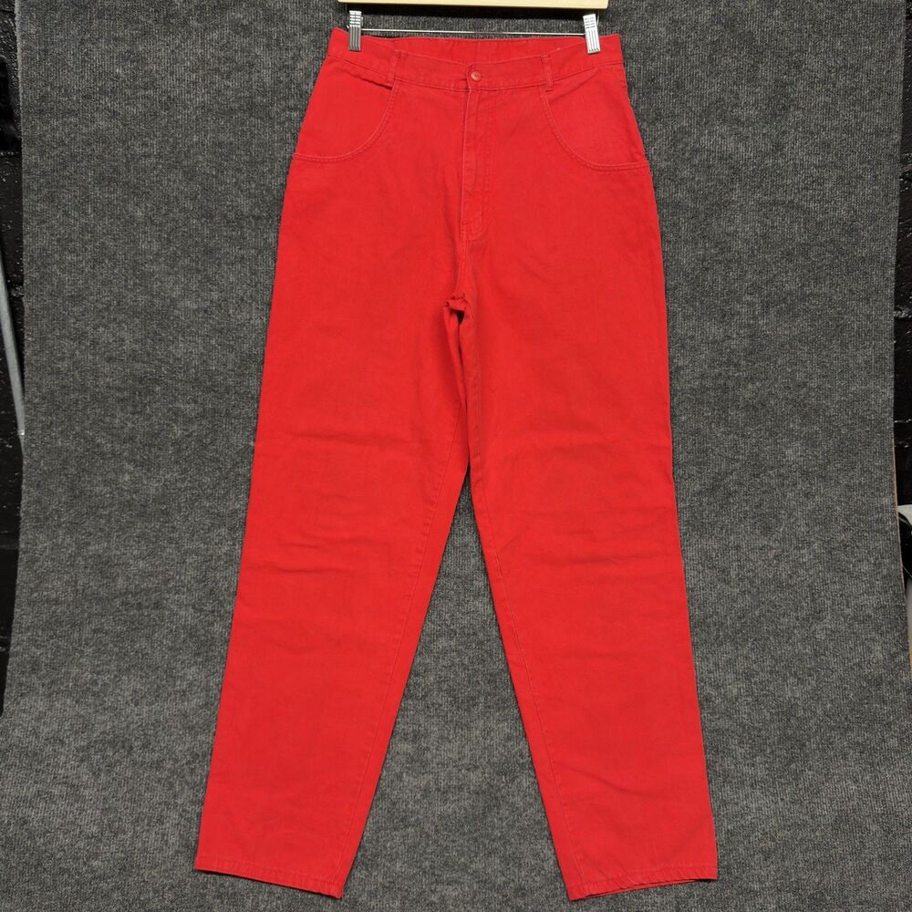 VTG 90s Unionbay Red Carpenter Pants High Waist Women Painter Jeans Size 30x32